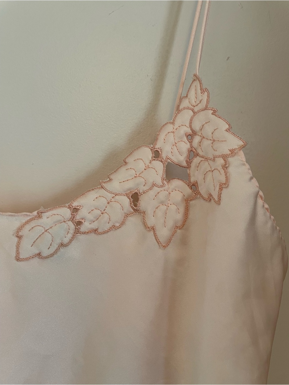 Vintage Lace-Trim Chemise in Blush by Ralph Montenero for Blanche Lingerie SZ M